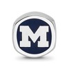Black Bow Jewelry Sterling Silver Michigan Wolverines NCAA Bead Charm - 2 of 4