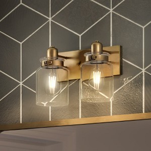 Urban Ambiance Luxury Vintage Bath Light 8.625''H x 13.25''W,  Olde Brass Finish,  Bridgeport Collection, UHP4191 - 1 of 4