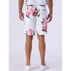 INSPIRE CHIC Men's Flat Front Button Down Zipper Business Floral Printed Shorts - 3 of 4