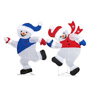 Karl Home  2PCS 3FT Lighted Snowman Christmas Decoration - 1 of 4
