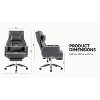 Office Chair with Retractable Footrest, 155° Reclining  Back Computer Desk Chair with Lumbar Pillow, Rolling Swivel  Chair for Office - 2 of 4