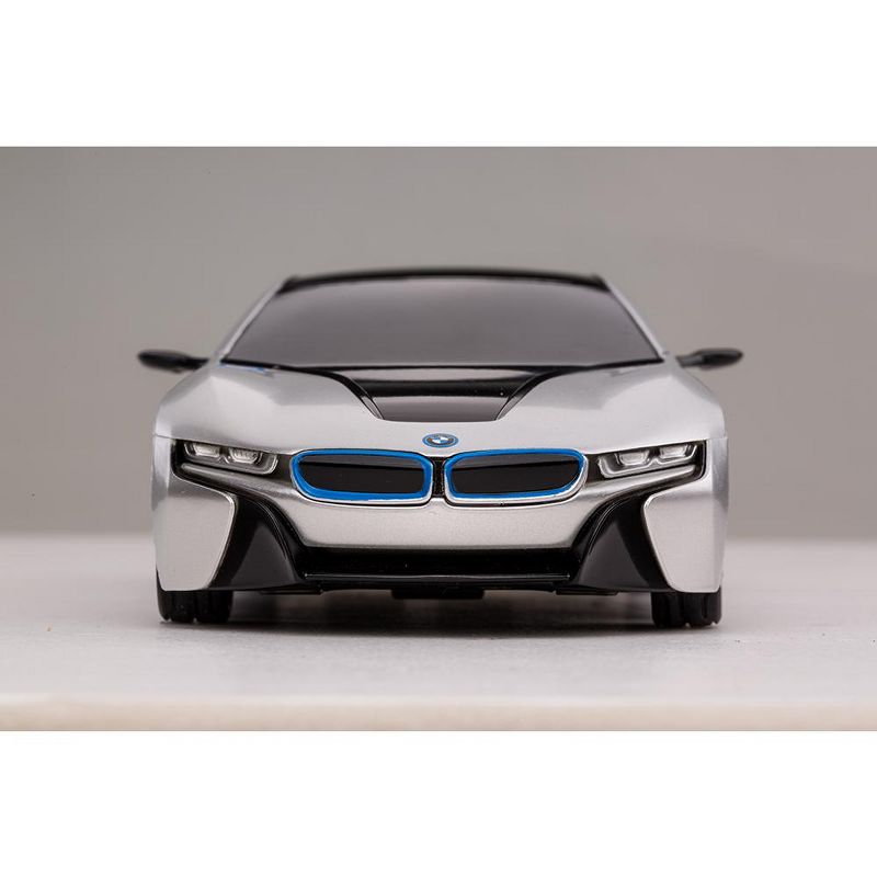 Link 1:24 RC BMW I8 Concept Radio Remote Control RC Sports Car - Silver - Ready! Set! Go!, 4 of 5