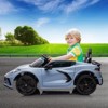 Kids Ride on Car, Licensed Corvette Battery Powered Car, 12V Toddles Electric Sports Car Toy with Remote Control - 2 of 4