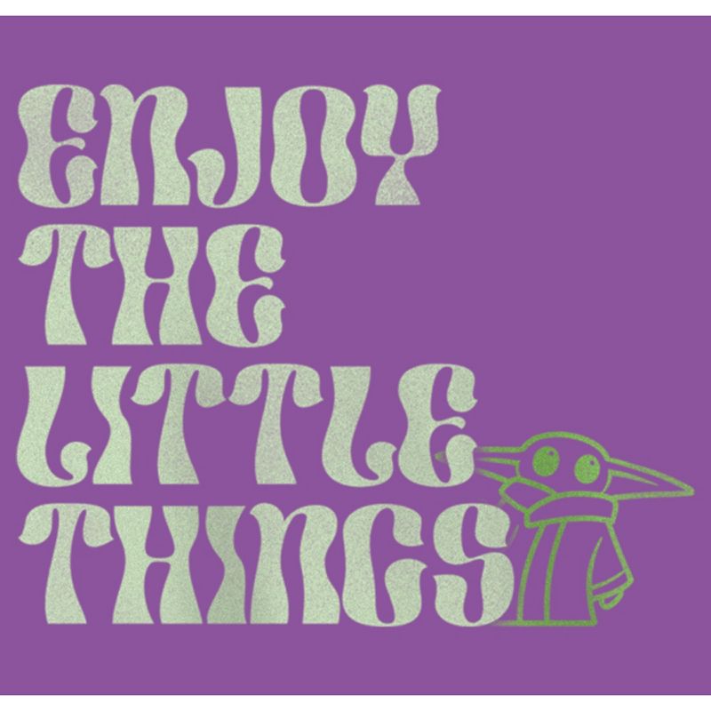 Girl's Star Wars: The Mandalorian Grogu Enjoy the Little Things T-Shirt, 2 of 5