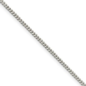 Black Bow Jewelry 2mm Sterling Silver, Solid Curb Chain Necklace - 1 of 4