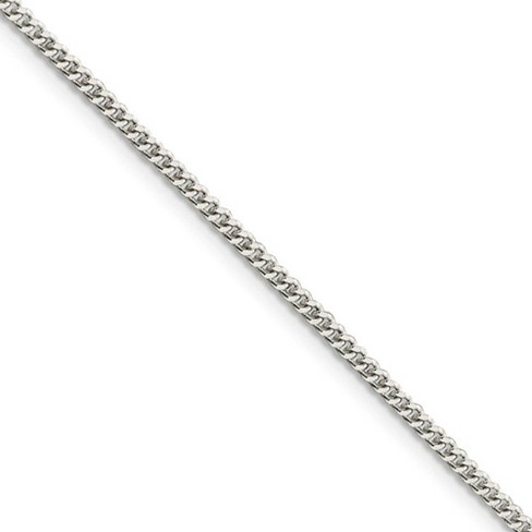 Black Bow Jewelry 2mm Sterling Silver, Solid Curb Chain Necklace - image 1 of 4