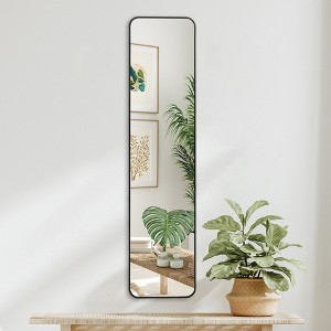 Americanflat - 13x58 Framed Rectangular Mirror with Metallic Accent for Bedroom Living Room Bathroom - 1 of 4