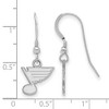 Black Bow Jewelry Sterling Silver St. Louis Blues NHL Dangle Earrings - 2 of 3