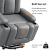coucheta Power Lift Recliner Chair, Oversized Massage Recliner with Vibration & Lumbar Heating, Lift Chair with Side Pockets and Cup Holders - 4 of 4