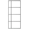 VidaXL Sliding Door ESG Glass and Aluminum 35.4"x80.7" Black - 3 of 4