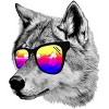 Women's Design By Humans Cool Wolf By clingcling Racerback Tank Top - 2 of 3