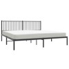 vidaXL Black Metal King Bed Frame with Headboard, Under-Bed Storage, Heavy-Duty, No Mattress - 4 of 4