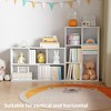 HOMLUX 5 Cube Storage Bookshelf Kids Toy Organizer Horizontal Vertical, White - 4 of 4