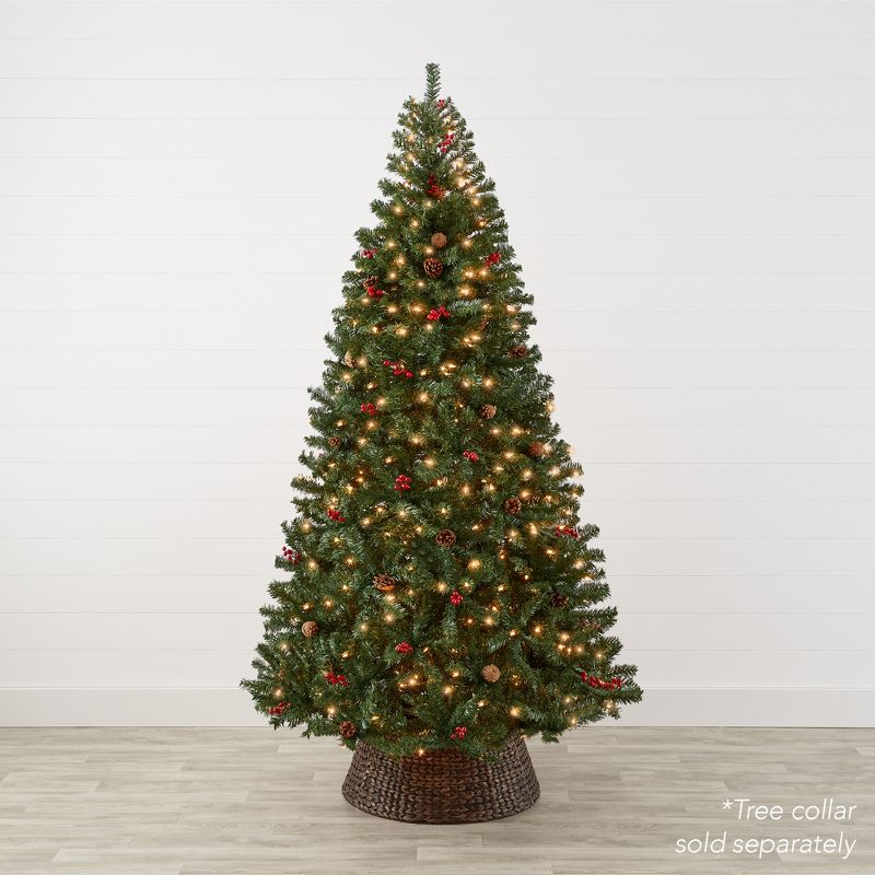 Best Choice Products Pre-Lit Pre-Decorated Holiday Spruce Christmas Tree w/ Tips, Lights, Metal Base, 2 of 10