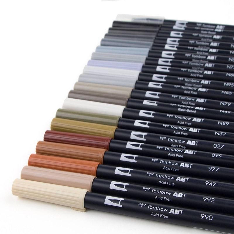 Tombow 20ct Dual Brush Pen Art Markers - Neutral Palette, 6 of 10
