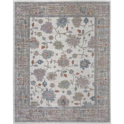 Dartmouth Transitional Floral & Botanical Ivory/Brown/Blue Area Rug