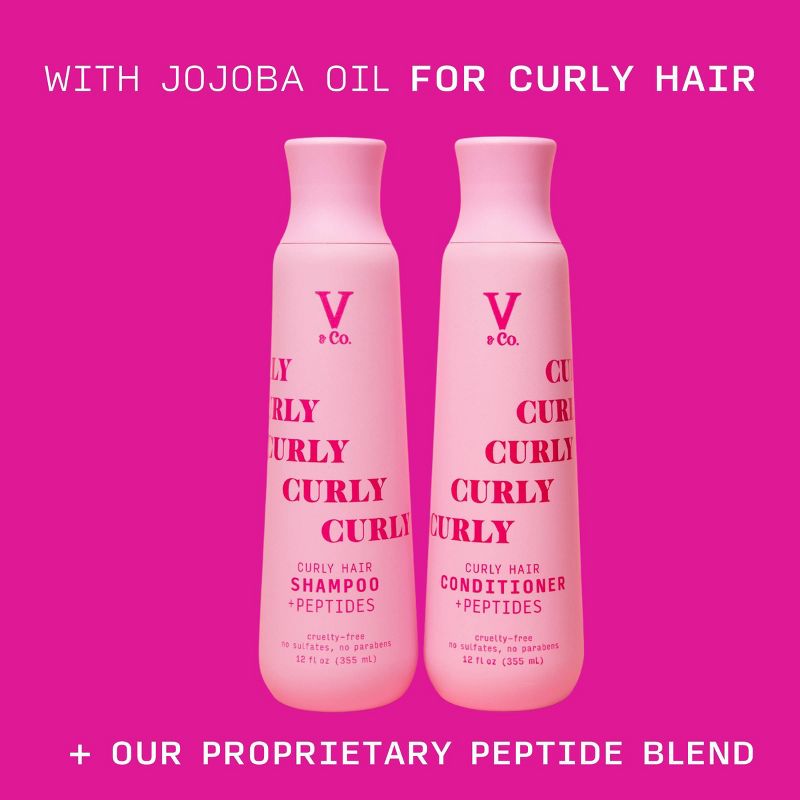V&#38;Co. Beauty Curly Hair + Peptide Conditioner - 12oz, 3 of 13