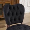 French Vintage Tufted Upholstered Fabric Dining Chair,Set of 2 - 4 of 4