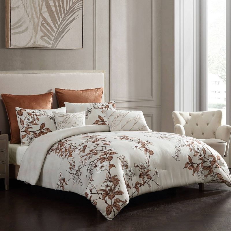 Riverbrook Home 5pc King Oaklyn Comforter Bedding Set Brown, 3 of 8