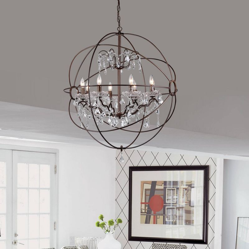 32&#34; 4-Light Edwards Chandelier Brown - Warehouse Of Tiffany, 3 of 5