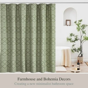 LunaLulinlk Green Shower Curtains,Heavy-Duty Mold/Mildew-Resistant - 1 of 4