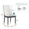 NicBex PU Dining Chairs Set of 4,Armless Kitchen Chair with High Back and White Legs for Dining Room,Kitchen - 3 of 4