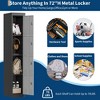 Metal Storage Cabinet for Employees, 72" Employees Metal Locker with 4 Doors, Tall Storage Lockers for Garage,Office,Home,Gym - 3 of 4