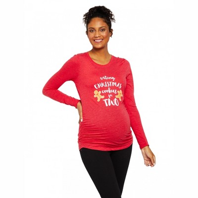 Pregnant Women Cute Print Long Sleeve Shirt Maternity Tee Tops Blouses Plus Size 