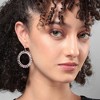 SOHI Women's Baby Pink Circular Crystal Drop Earrings - 3 of 4