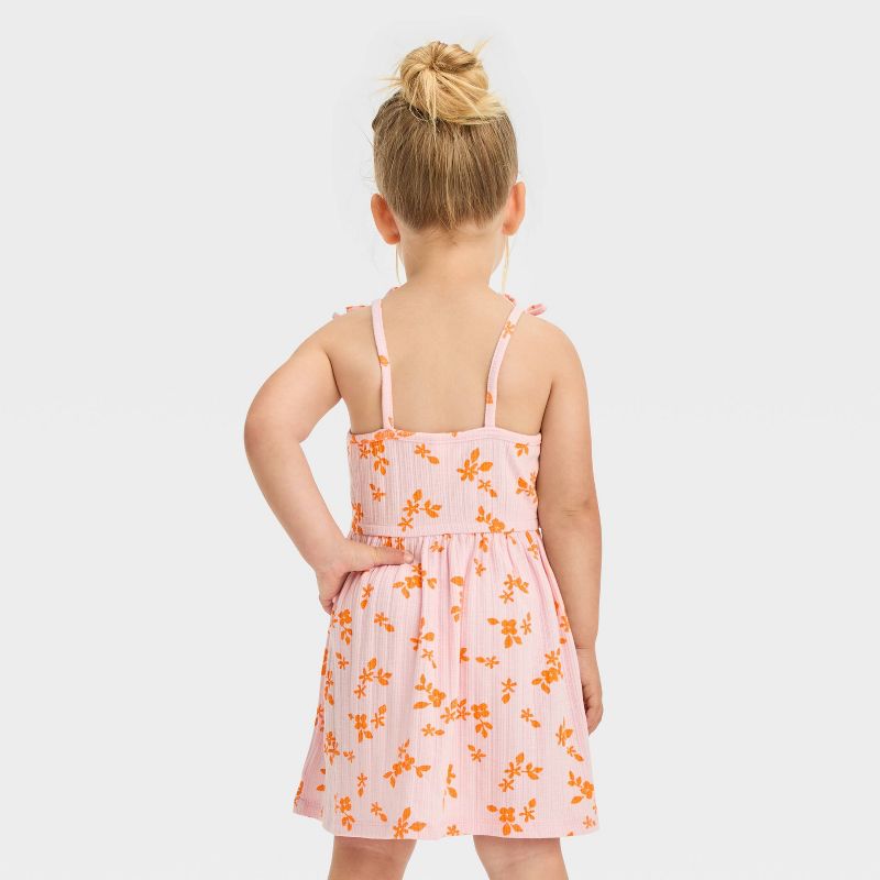 Toddler Girls' Floral Dress - Cat & Jack™ Light Pink, 3 of 5