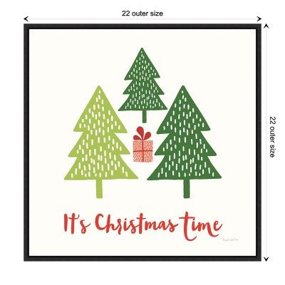 Merry Everything Green and Red Christmas Canvas Print