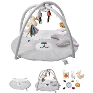 Baby Play Gym Mat with 5 Sensory Toys, Light-Up Musical Duck, Mirror, Cloth Book, and Tummy Time Pillow for Newborn to 18 Months - 1 of 4