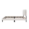 ORRD Queen Bed Frame with Lambswool Petal Headboard & Atmosphere Light, Cream Upholstered Soft Bed - 3 of 4