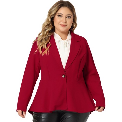 Peplum blazer plus clearance size