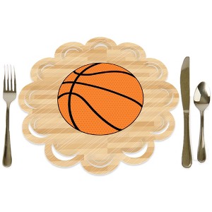 Big Dot of Happiness Nothin’ But Net - Basketball - Baby Shower or Birthday Party Round Table Decorations - Paper Chargers - Place Setting For 12 - 1 of 4