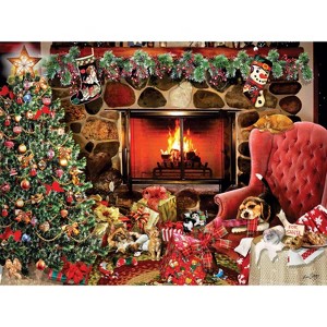 Sunsout Christmas Mayhem 1000 pc  Christmas Jigsaw Puzzle 35188 - 1 of 4
