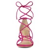 Allegra K Women's Strappy Kitten Heel Lace-Up Sandals - 3 of 4