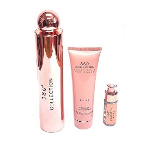 360 Rose by Perry Ellis for Women - 3 Pc Gift Set 3.4oz EDP Spray, 0.25oz EDP Spray , 3oz Shower Gel - 1 of 4
