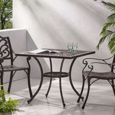 Coolbibila-Round Cast Aluminum Dining Table, Dining Table Outdoor, Dining Table Modern
