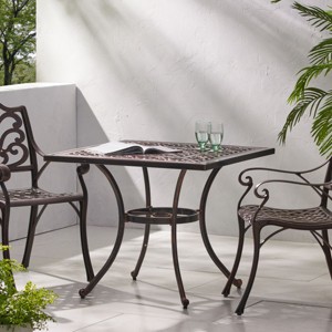 Coolbibila-Round Cast Aluminum Dining Table, Dining Table Outdoor, Dining Table Modern - 1 of 4