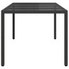 Garden Dining Table Black 74.8" x 35.4" x 29.5" Poly rattan - 4 of 4