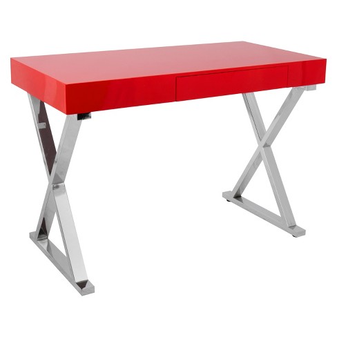Luster Contemporary Office Desk Red Lumisource Target
