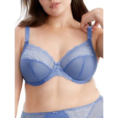 Elomi Women's Charley Side Support Plunge Bra - El4382 38hh Cornflower :  Target