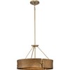 Progress Lighting, Lusail Collection, 4-Light Pendant, Soft Gold, Vintage Textured Shade. - 3 of 3