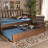 Twin Midori Wood Trundle Bed Walnut - Baxton Studio: Roll-Out Design, Rubberwood & MDF Frame, No Box Spring Needed - 4 of 4