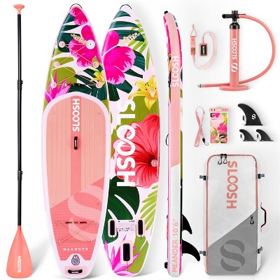 SLOOSH 10'6" Inflatable Stand Up Paddle Board with Premium Accessories, Non-Slip EVA Deck, Ultra-Light Carry Bag Pump, Meander SUP for Youth & Adults