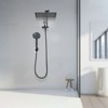 Cobbe 12 Inch All Metal 3-Way Rain Shower Head, High Pressure Dual Shower Heads with Handheld Spray Combo, 9 Spray Filtered Shower Head, Black - 3 of 4