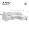 CAVINAS Modern Modular Sectional Sofa, 100.4*64.6" L-shaped Couch Set with 2 Free pillows, 4-seat Polyester Fabric Couch Set - 2 of 4