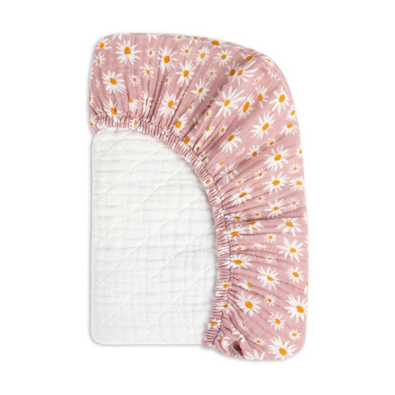 Babyletto Daisy Quilted Muslin Changing Pad Cover, 4 of 9