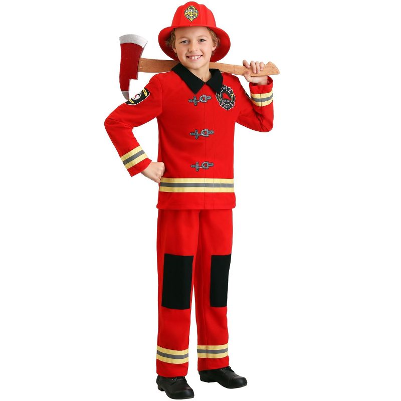 HalloweenCostumes.com Friendly Firefighter Costume for Kids, 1 of 2